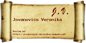 Jovanovics Veronika névjegykártya